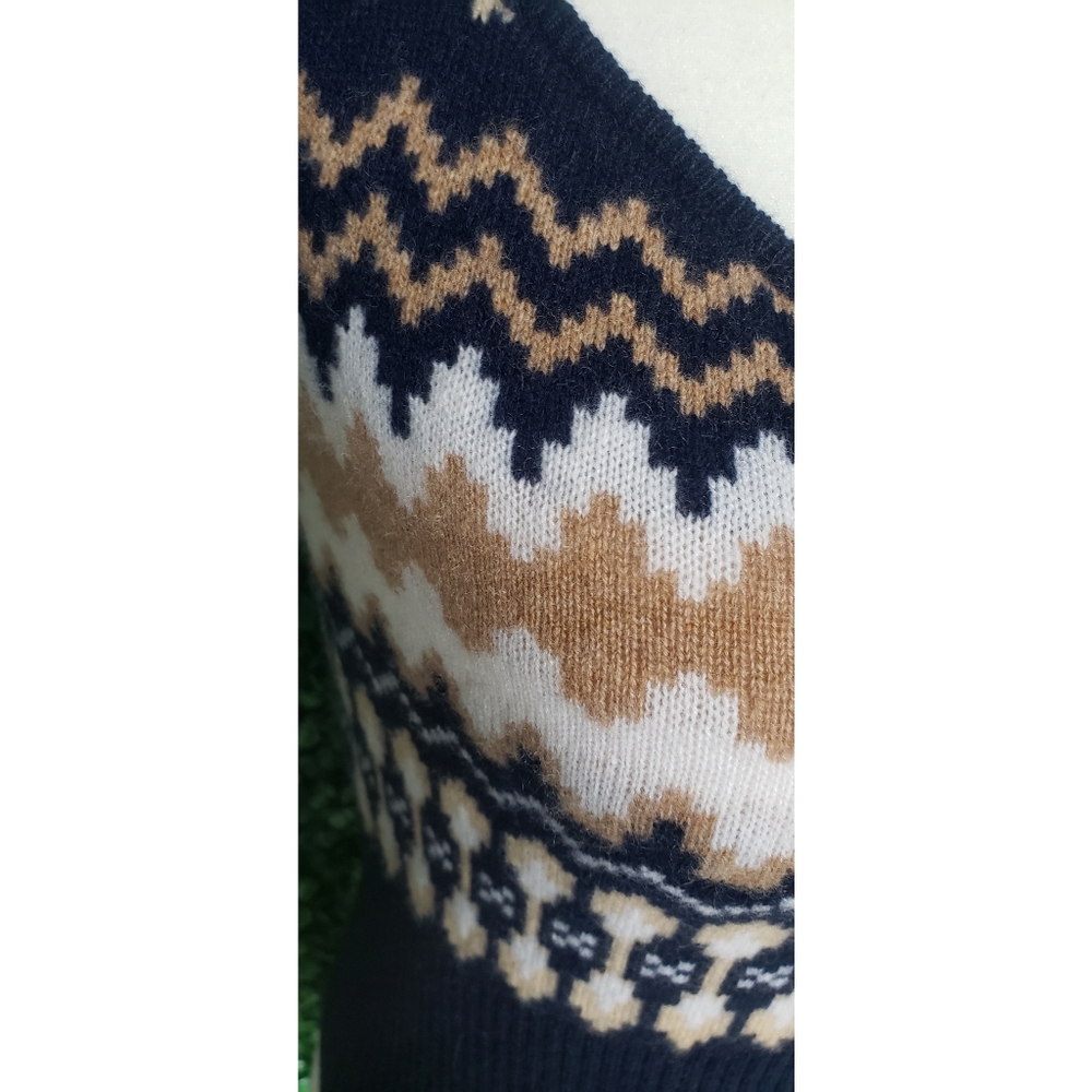 30. J.Crew Cashmere Fair Isle tank top - Picture 7 of 12